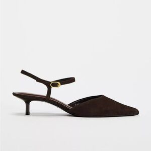 Suede Kitten Heel Slingbacks